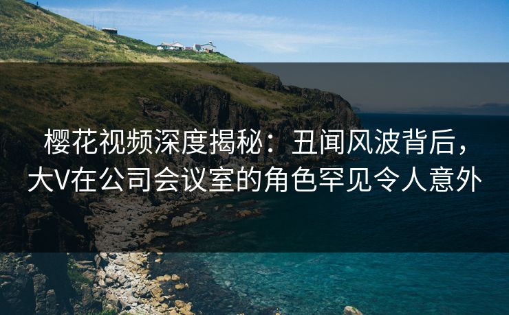 樱花视频深度揭秘：丑闻风波背后，大V在公司会议室的角色罕见令人意外